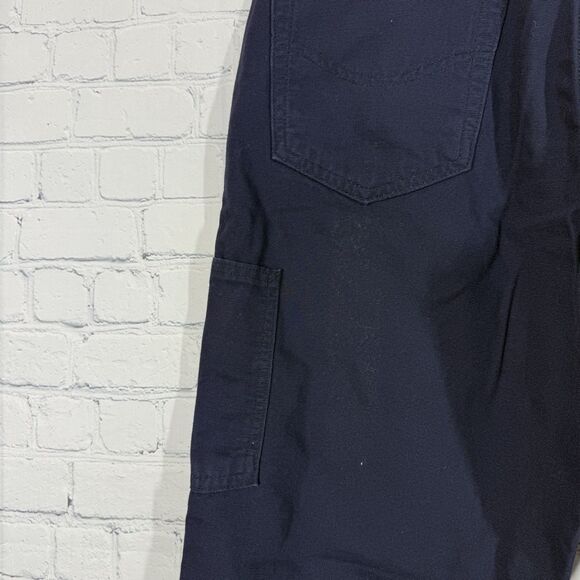 Carhartt Flame Resistant Jeans Men 34X32 Navy Blue Loose Fit Denim Carpenter - Picture 13 of 16